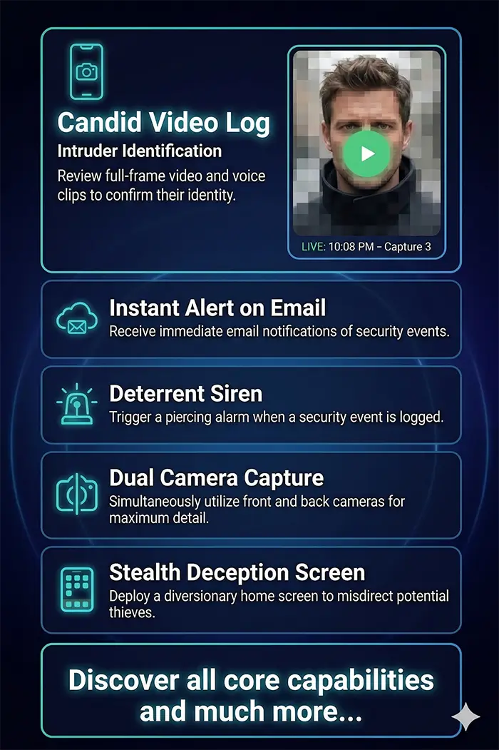 Video evidence capture screen